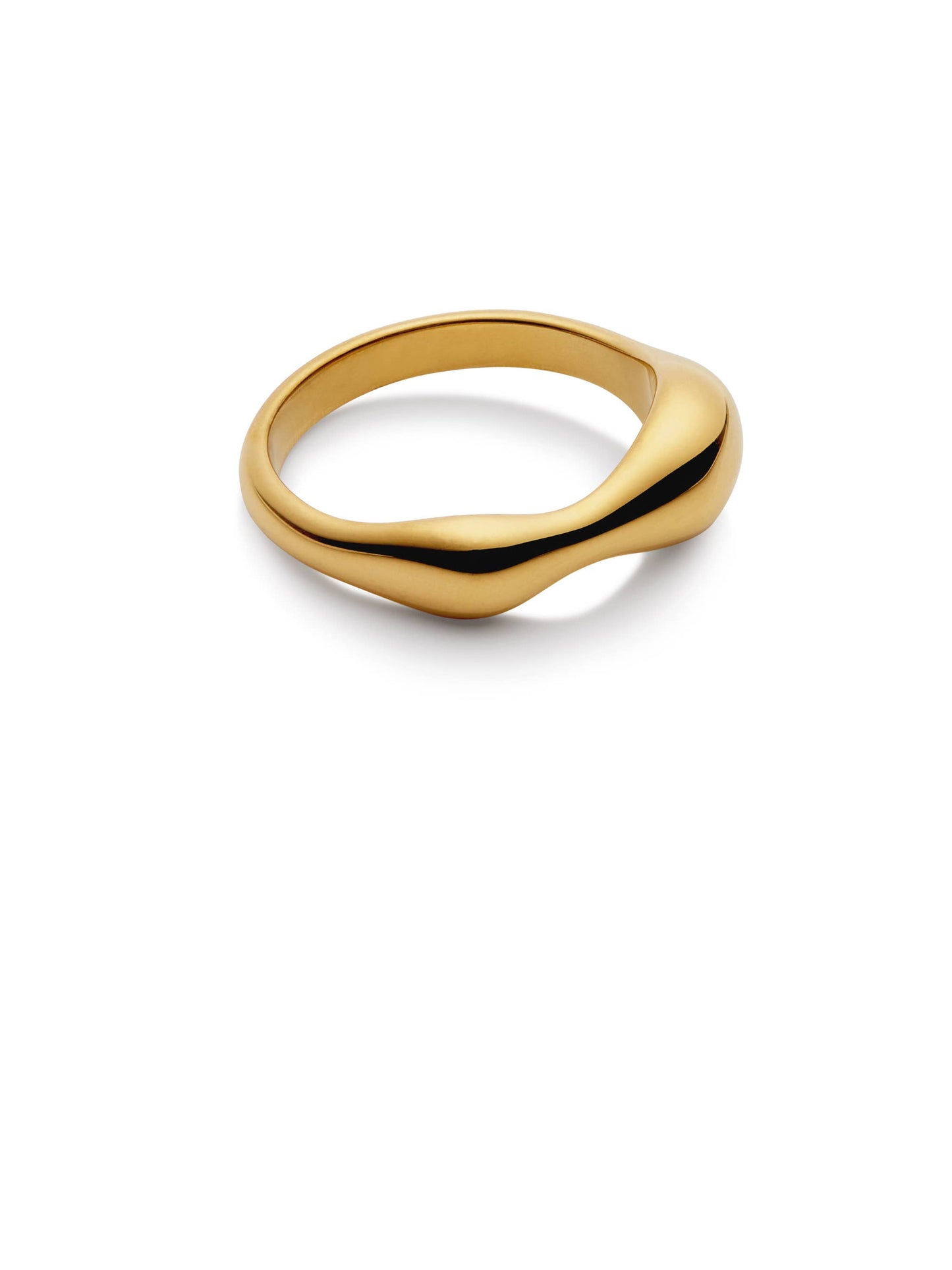 Gold Fluid Band Ring, Waterproof