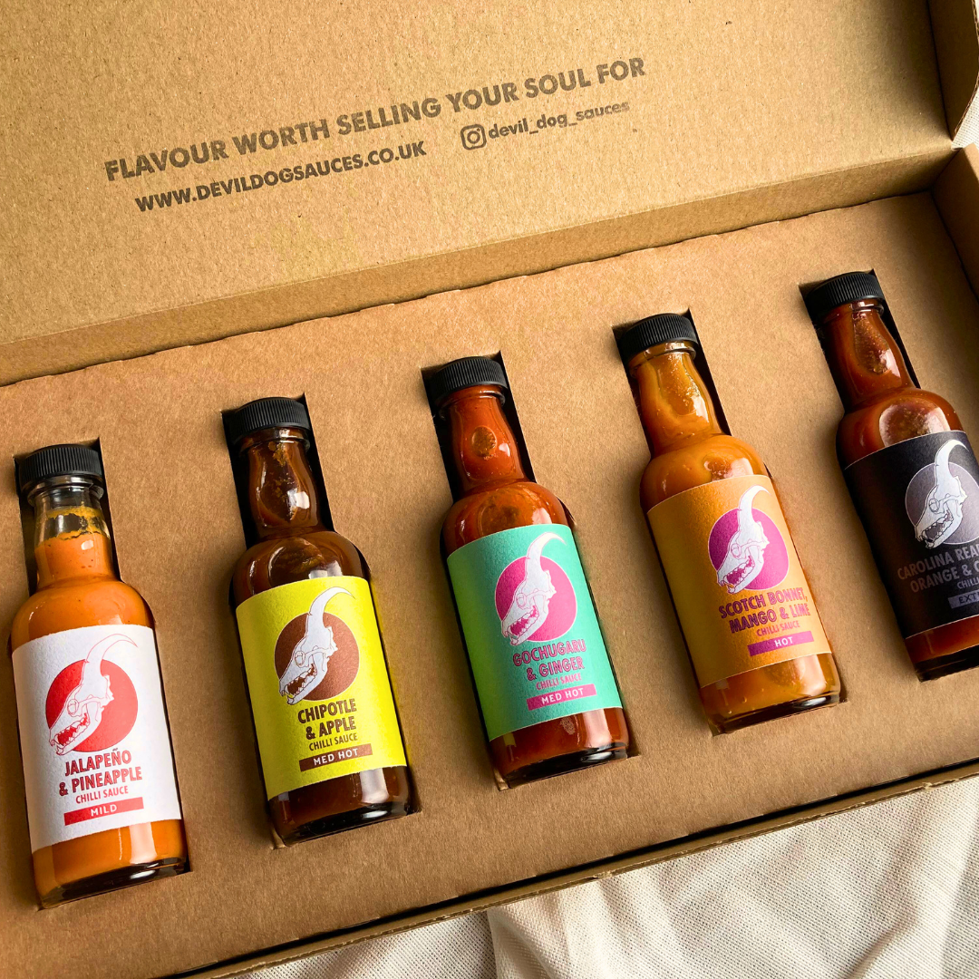 Mild to Extra Hot Gift pack. 5 x 50g - KOLAB by Makers Quarter