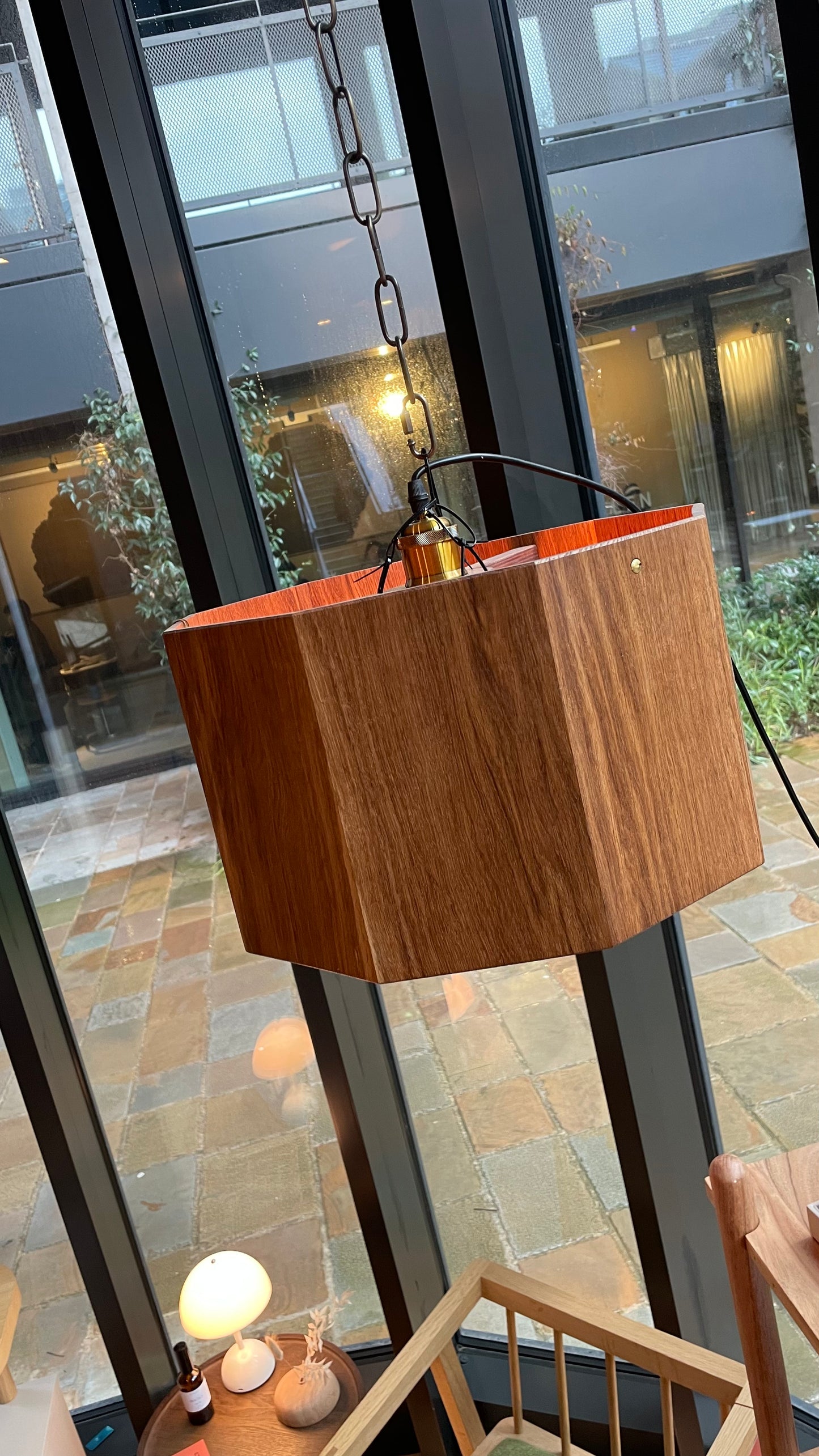 Cooper Pendant Light Shade in Dark fumed Oak