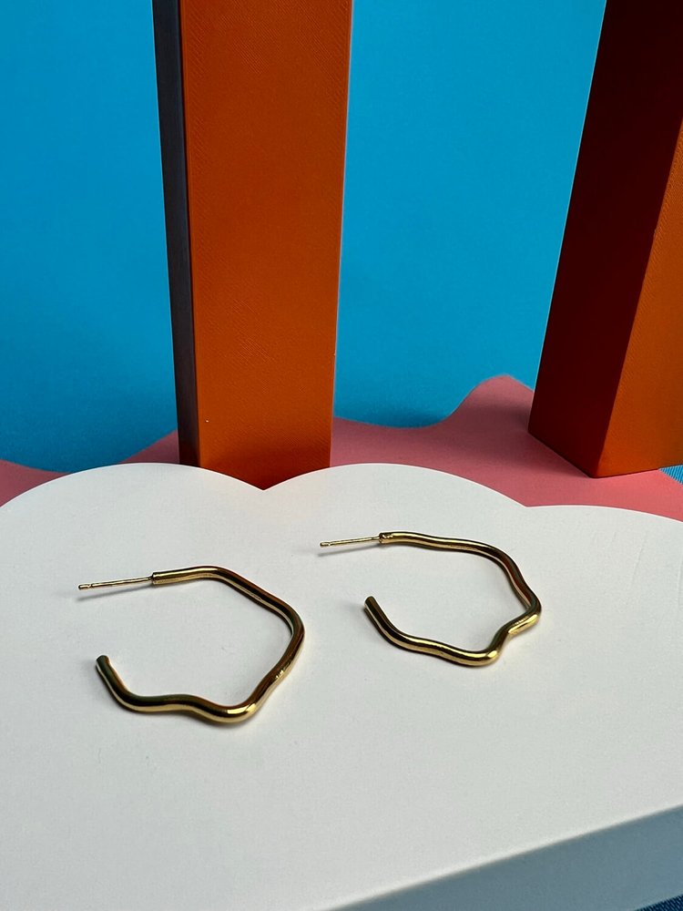 Midi Cloud Hoop Earrings - KOLAB by Makers Quarter