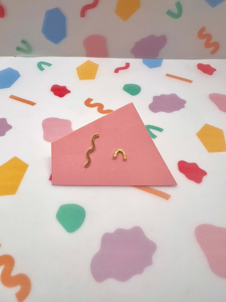 Abstract "Dancer" Stud Earrings - KOLAB by Makers Quarter