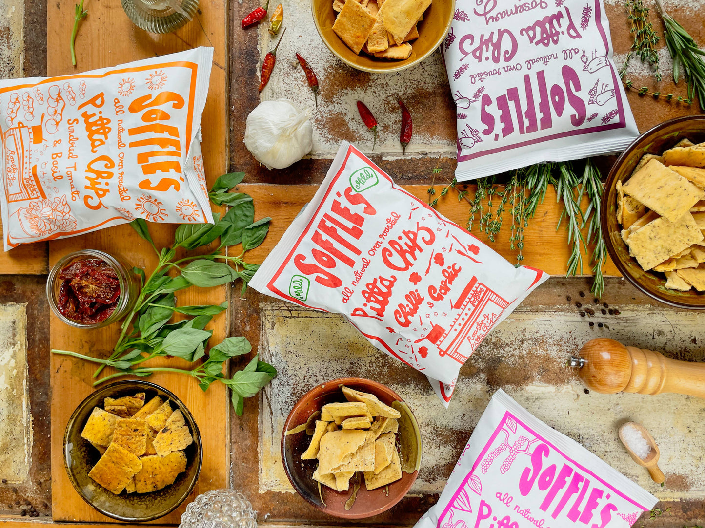 Chilli & Garlic Mild Share Pitta Chips (9 x 165g)