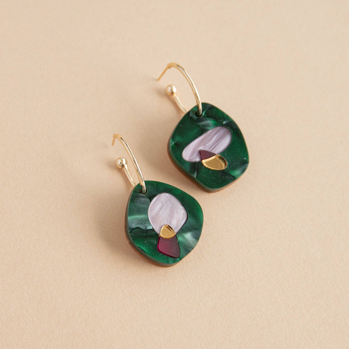 Puddle Hoop Earrings in Teal - KOLAB by Makers Quarter