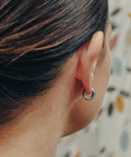 Silver Small Leverback Bold Hoop Earrings, Waterproof - KOLAB by Makers Quarter