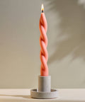 Soft Pastel Handmade Beeswax & Soy Blend Spiral Twist Candle - KOLAB by Makers Quarter