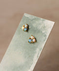 Turquoise Trio Opal Stud Earrings - KOLAB by Makers Quarter