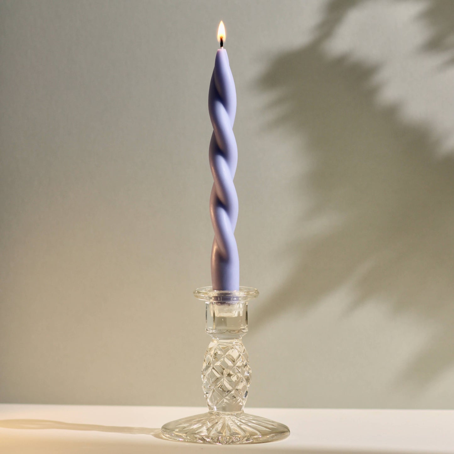 Soft Pastel Handmade Beeswax & Soy Blend Spiral Twist Candle