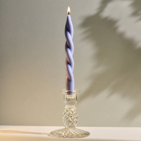 Soft Pastel Handmade Beeswax & Soy Blend Spiral Twist Candle