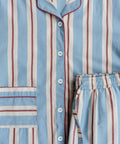 Cotton Pyjamas in Blue Stripe - KOLAB by Makers Quarter
