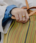 Gold Black Onyx Stone Ring, Waterproof - KOLAB by Makers Quarter