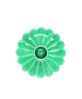 Enamel Flat Flower Candle Holder - Green - KOLAB by Makers Quarter