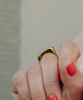 Gold Raised Fluid Ring, Waterproof - KOLAB by Makers Quarter