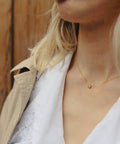 Gold Dainty Stone Necklace, Waterproof - KOLAB by Makers Quarter