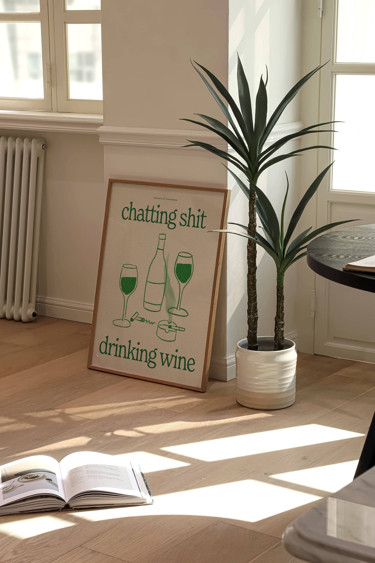 Chatting Shit Drinking Wine Print