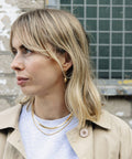 Gold Drop Hoop Earrings, Waterproof - KOLAB by Makers Quarter