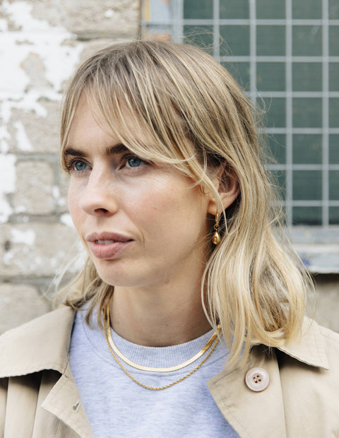 Gold Double Layer Feature Necklace, Waterproof