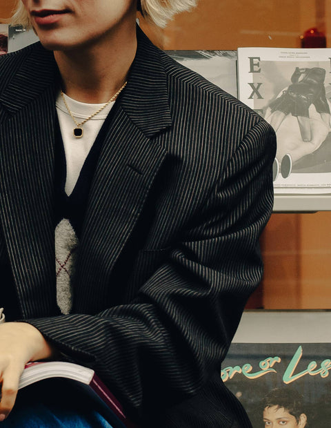 Gold Rope Chain Pendant Necklace, Waterproof