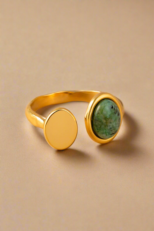 Esme Stone Ring 18k Gold Plated Waterproof in Gift Box