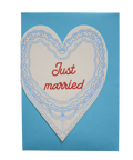 Just married wedding cake heart card - KOLAB by Makers Quarter