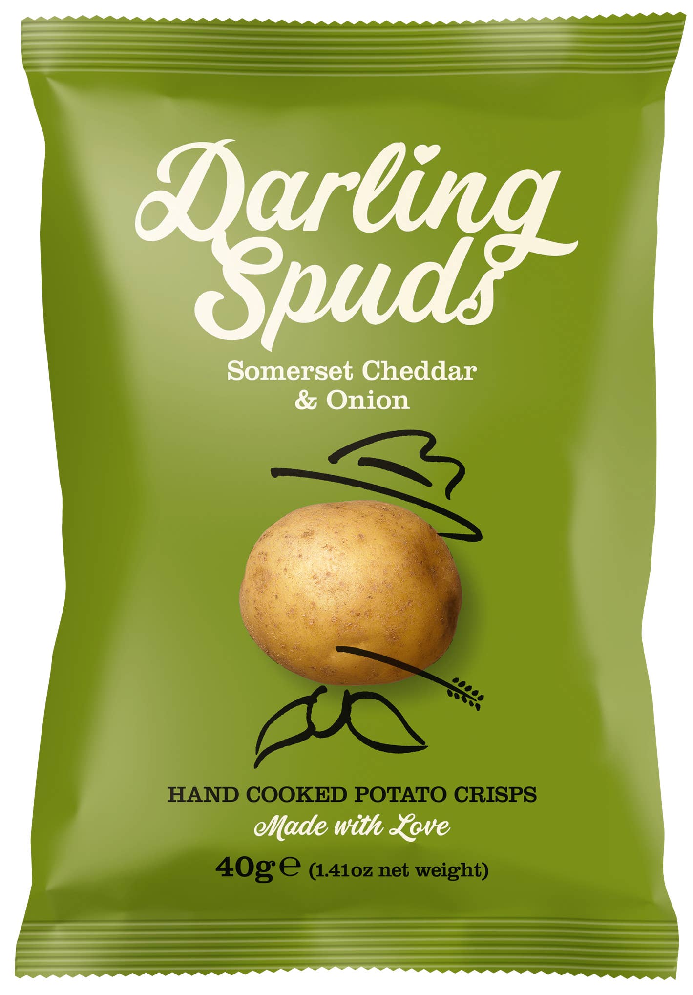 Darling Spuds *UK ONLY* Cheddar & Onion 40g Crisps