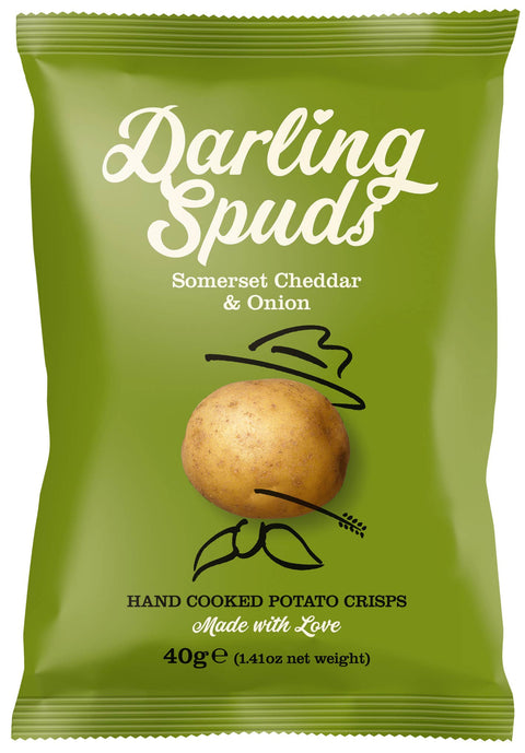 Darling Spuds *UK ONLY* Cheddar & Onion 40g Crisps