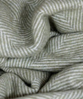 Large Wool Blanket in Olive Herringbone - KOLAB by Makers Quarter