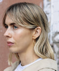 Gold Large Entwined Latch Hoop Earrings, Waterproof - KOLAB by Makers Quarter