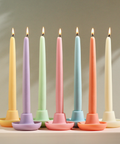 Pastel Handmade Beeswax & Soy Standing Taper Candles - KOLAB by Makers Quarter
