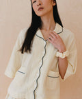 Cotton Pyjamas in Buttermilk - KOLAB by Makers Quarter