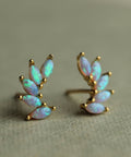 Gold Vermeil Opal Wing Stud Earrings - KOLAB by Makers Quarter