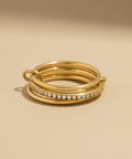 Sera Triple Stack Ring 18k Gold Plated Waterproof Gift Box - KOLAB by Makers Quarter