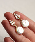 Art Deco Crystal Pearl Earrings - KOLAB by Makers Quarter