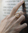 Gold Abstract Circle Ring, Waterproof - KOLAB by Makers Quarter