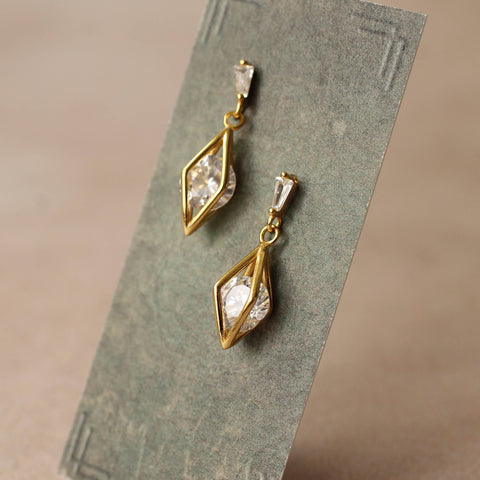 Rhombus Geometric Jewel Earrings