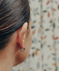 Silver Small Leverback Bold Hoop Earrings, Waterproof - KOLAB by Makers Quarter