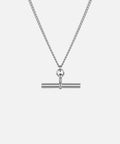 Silver T-Bar Chain Necklace, Waterproof - KOLAB by Makers Quarter