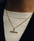 Gold T-Bar Chain Necklace, Waterproof - KOLAB by Makers Quarter