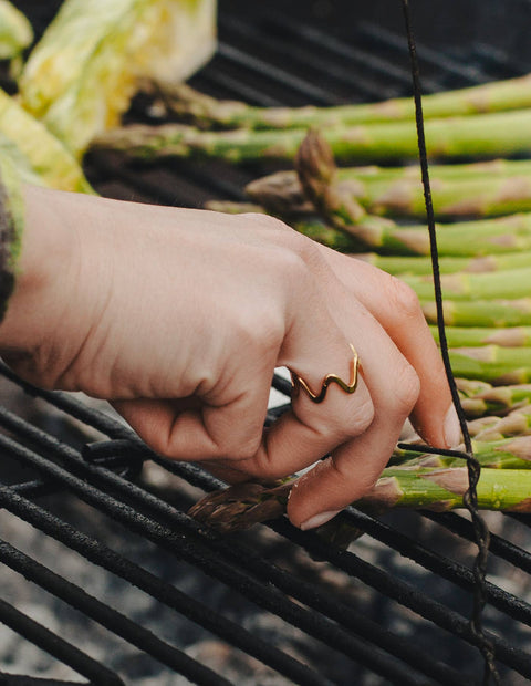 Gold Wave Ring, Waterproof