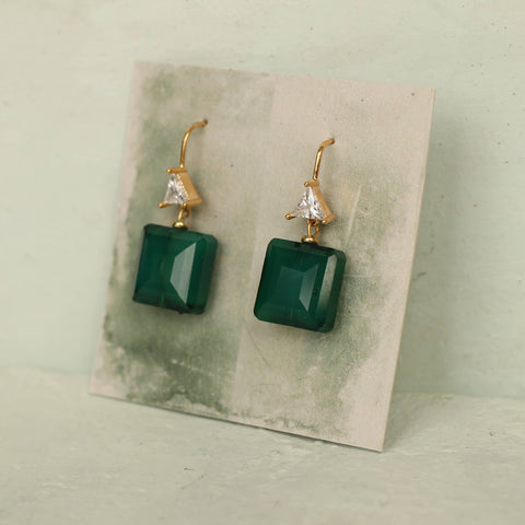 Cobalt Blue Vintage Glass Earrings