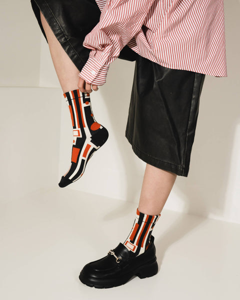 Tartan Cotton Socks - Red Dot Modern