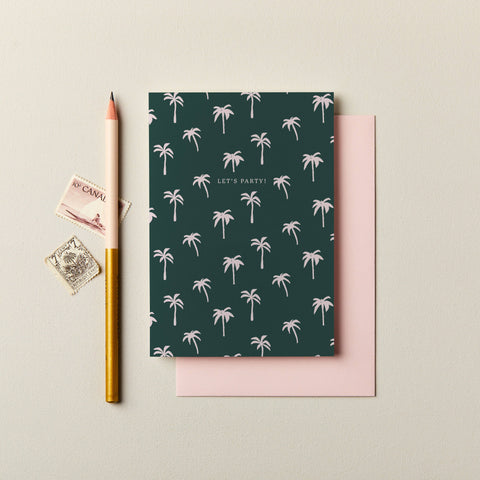 Let's Party Palm Tree Birthday Card | Female Birthday Card