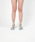 Flower Garden Sheer Socks - Spring Pink - KOLAB by Makers Quarter