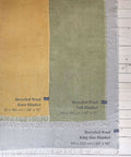 Large Wool Blanket in Olive Herringbone - KOLAB by Makers Quarter