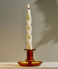 Soft Pastel Handmade Beeswax & Soy Blend Spiral Twist Candle - KOLAB by Makers Quarter