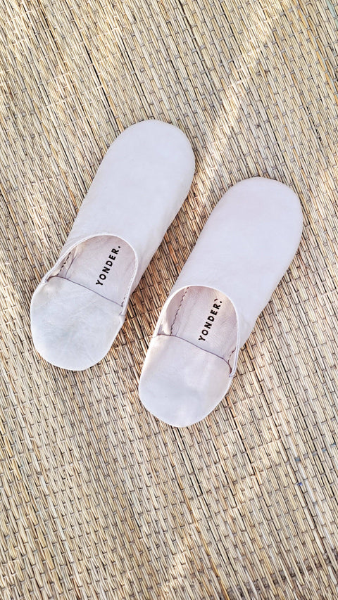 Leather Babouche Slippers | Natural - KOLAB by Makers Quarter