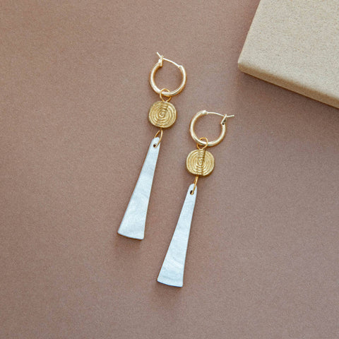 Power Drop Hoop Earrings - KOLAB by Makers Quarter
