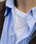 Gold Dainty Stone Necklace, Waterproof - KOLAB by Makers Quarter