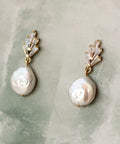Art Deco Crystal Pearl Earrings - KOLAB by Makers Quarter
