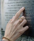 Gold Abstract Circle Ring, Waterproof - KOLAB by Makers Quarter