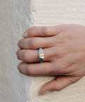 Silver Raised Fluid Ring, Waterproof - KOLAB by Makers Quarter